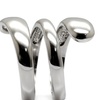 Image 3: Womens High Polished Stainless Steel Coil Style Fashion Cocktail Ring