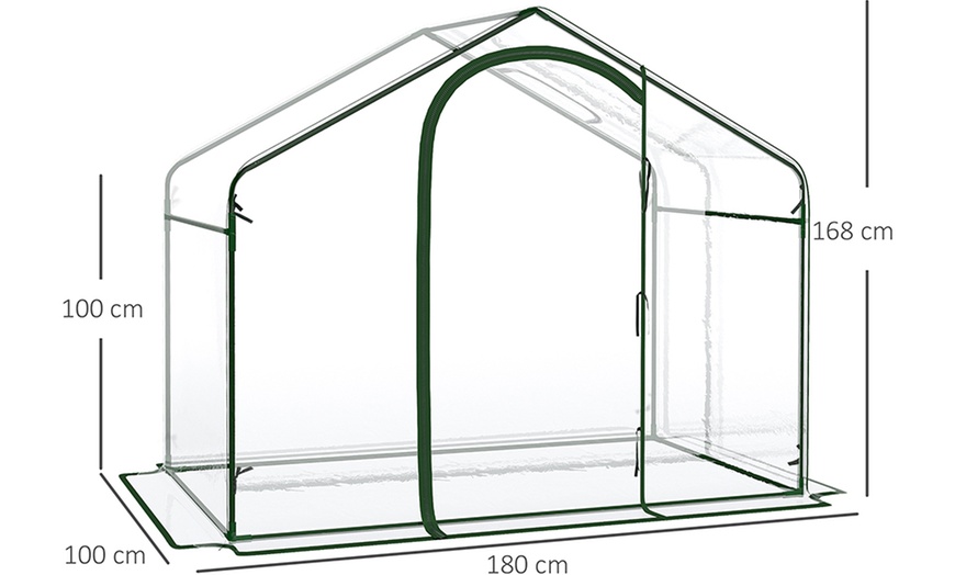 Image 19: Outsunny Greenhouse