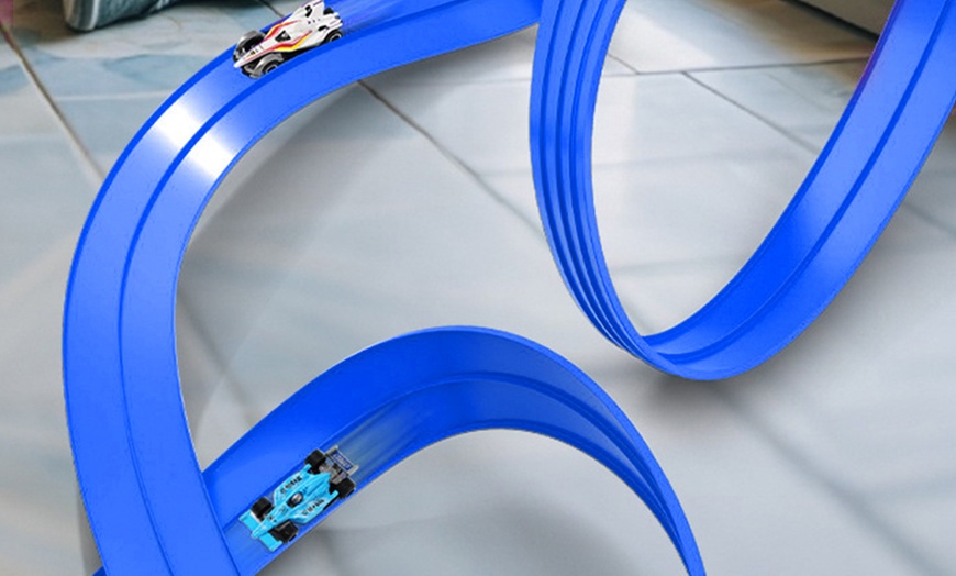 Image 7: Five Meter DIY Flexible Car Track Racing Set for Indoor Outdoor Play