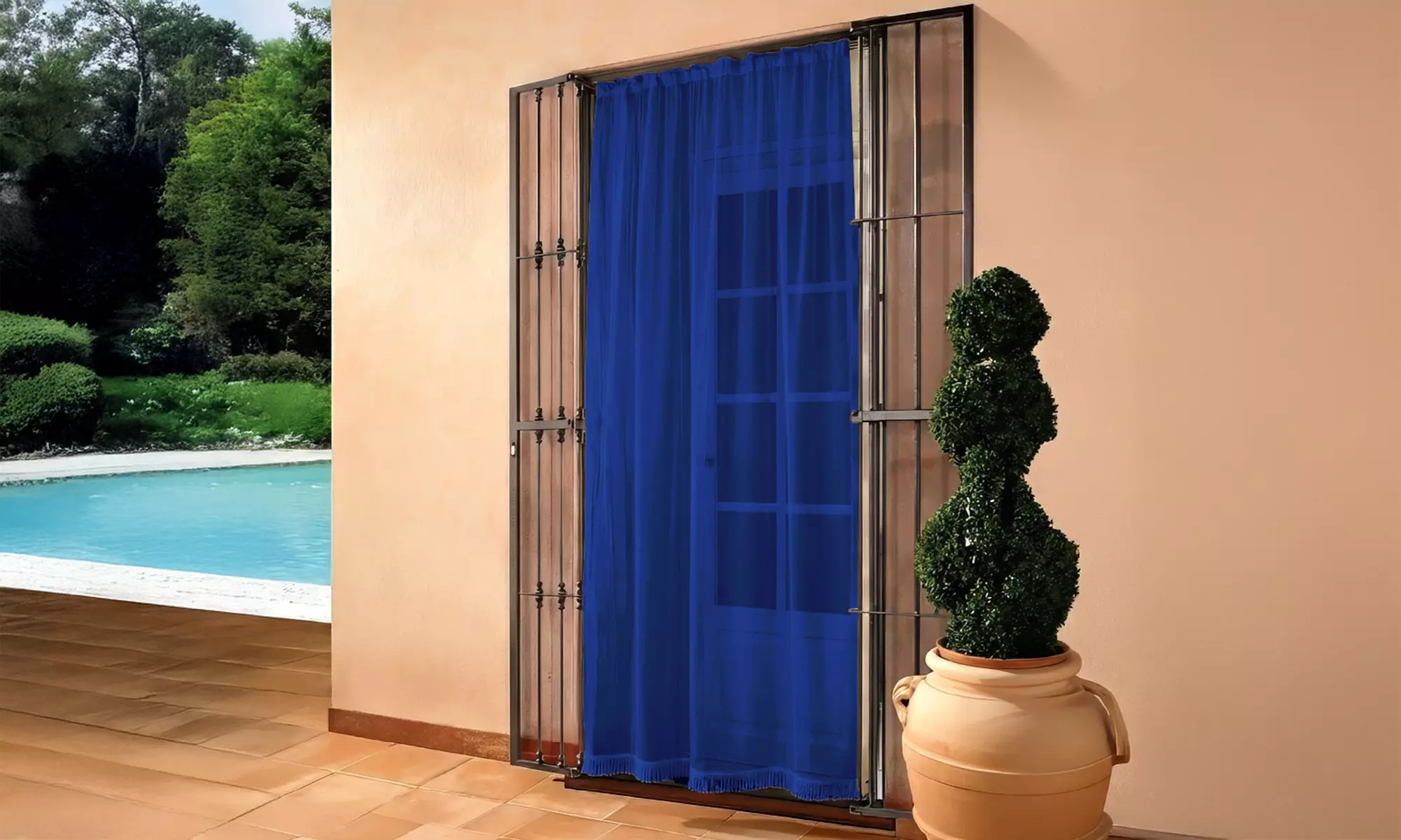 1 o 2 cortinas mosquiteras transpirables en tamaño universal