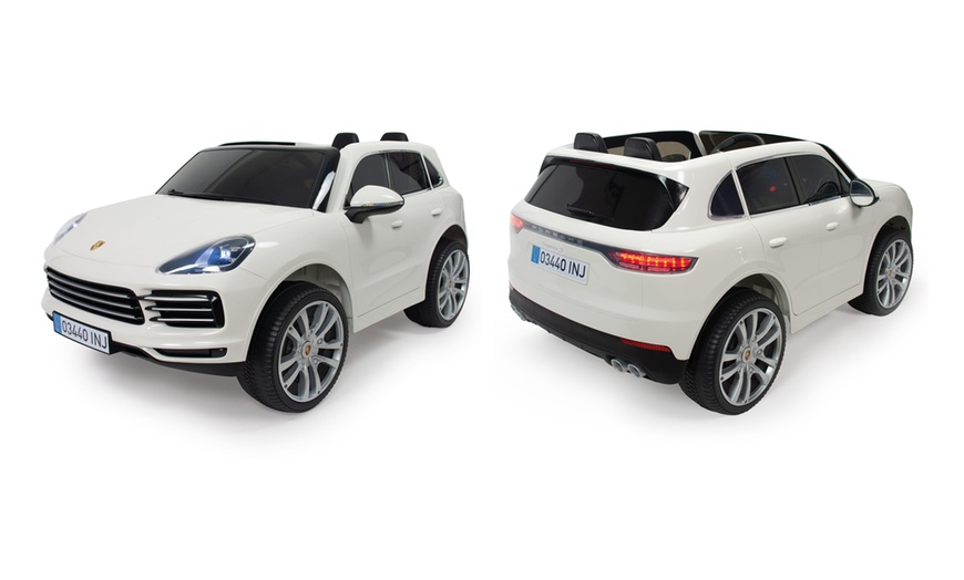 Image 3: Voiture Porsche Cayenne S 12V blanche d'Injusa