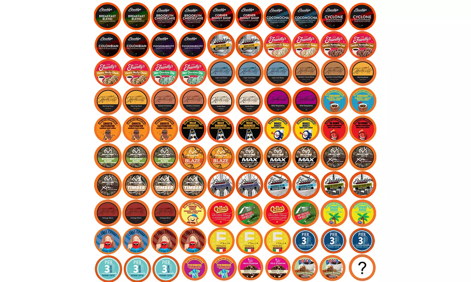 Two Rivers Coffee Variety Sampler Pack K-Cup Brewers, 40 or 100 Count