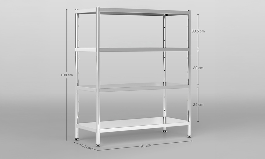 Image 13: HomCom Kitchen Shelving Units - Organised Storage with Style