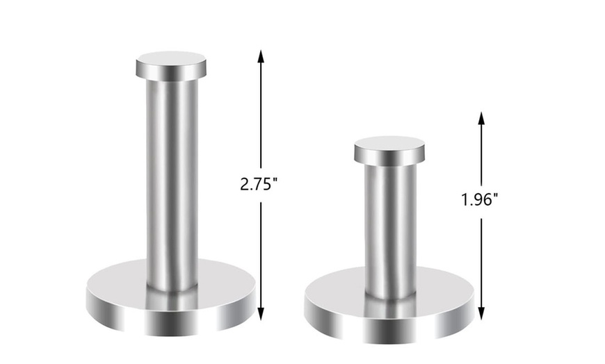 Image 7: 4 Pieces Stainless Steel Wall-Mount Robe Hook Coat Hook Towel Wall Hook