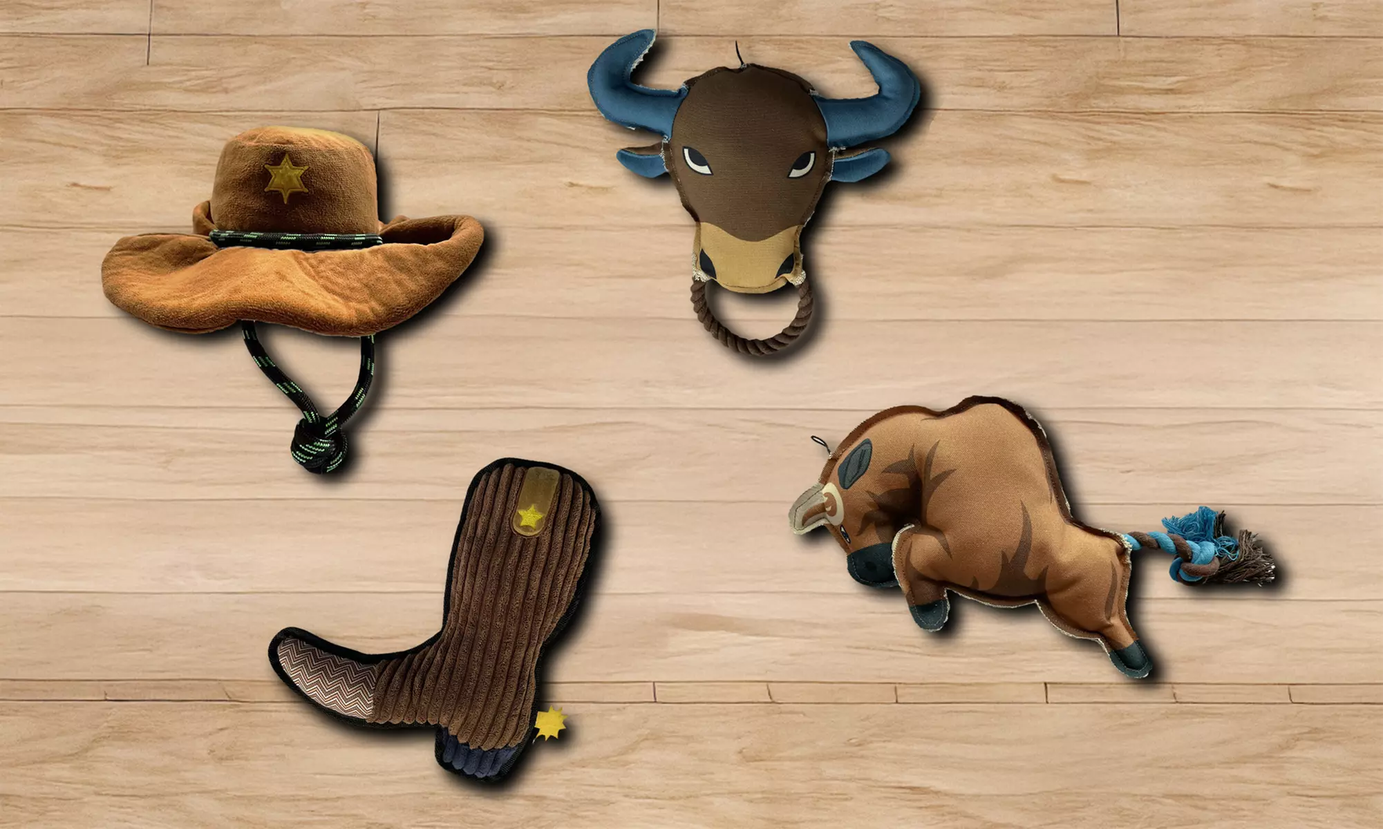 Country Themed Dog Toys 4 Pack