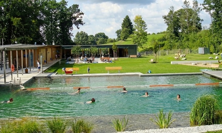 Tageskarte für die Natur-Therme Bedernau für 1-2 Erwachsene / 2 Kinder