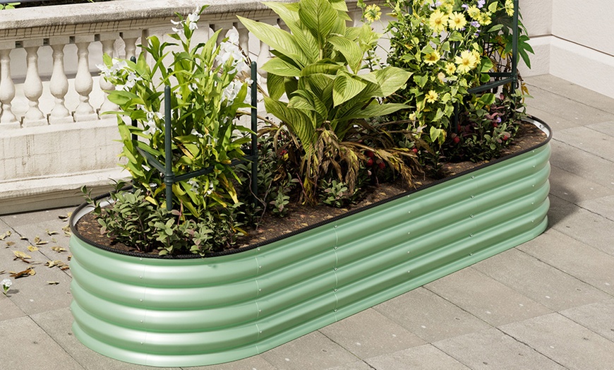 Image 5: 240cm Steel Raised Garden Bed in Various Colours
