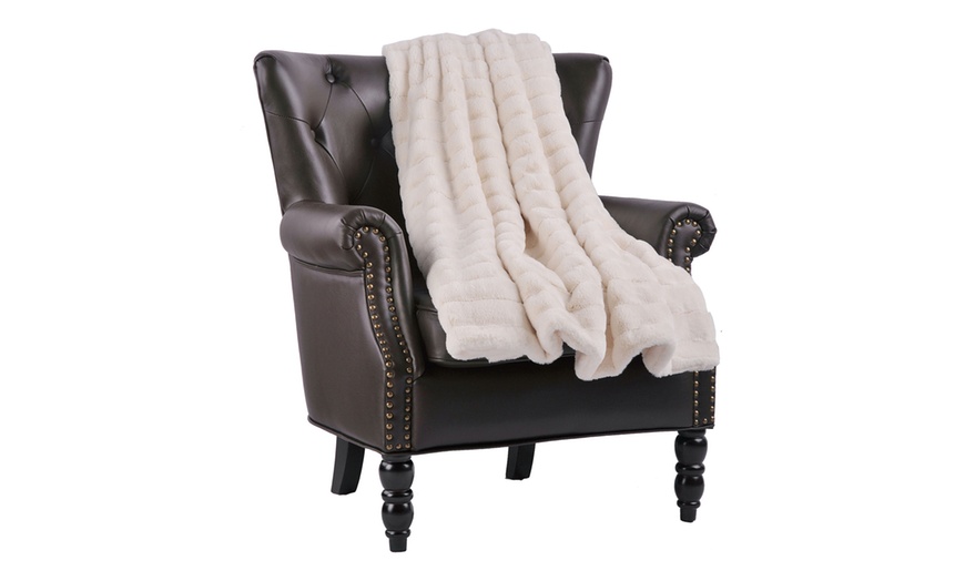 Image 6: Super Soft Sherpa Blanket Fleece 60x80 Lightweight Cozy Couch Bed Blankets
