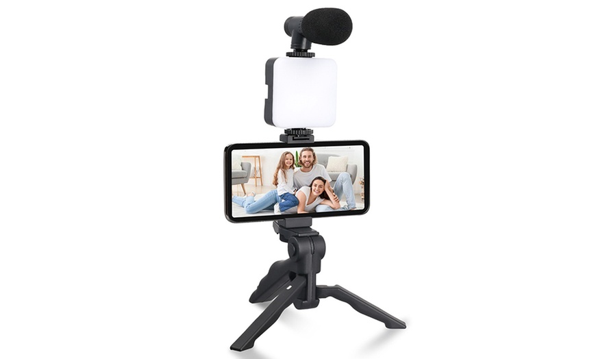 Image 4: Kit di vlogging multifunzione con illuminazione LED 