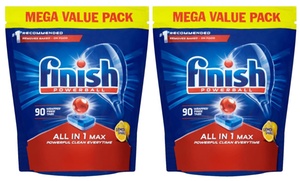 180 or 270 Finish Powerball All-in-One Max Lemon Dishwasher Tablets 