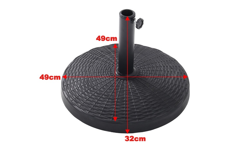 Image 28: Outdoor Large 3M Rotating Parasol with Multiple Base 