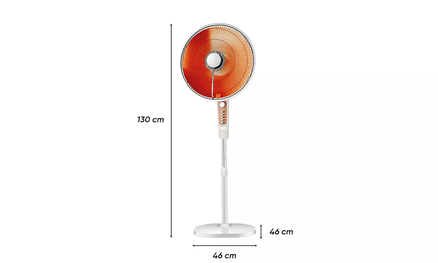 Chauffage à parabole radiante avec oscillation automatique 1000 W - Image 3