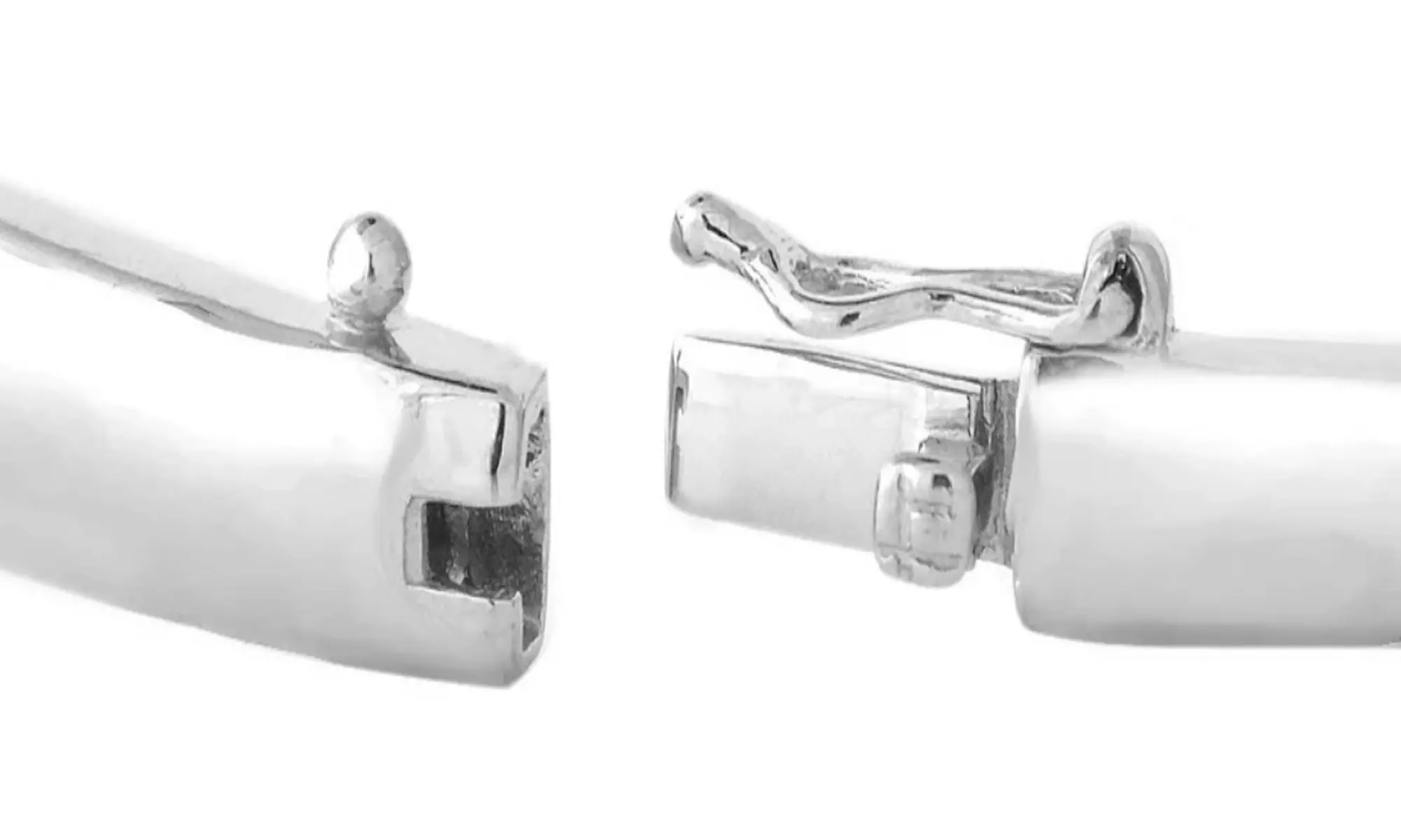 Beautiful Bangle Bracelet - Fine Silver & Cubic Zirconia Pave