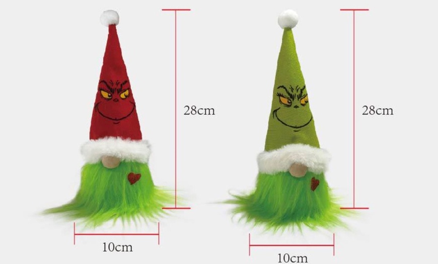 Image 7: Grinch Faceless Standing Doll Decoration