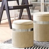 Image 1: Poufs en velours de luxe avec espace de rangement