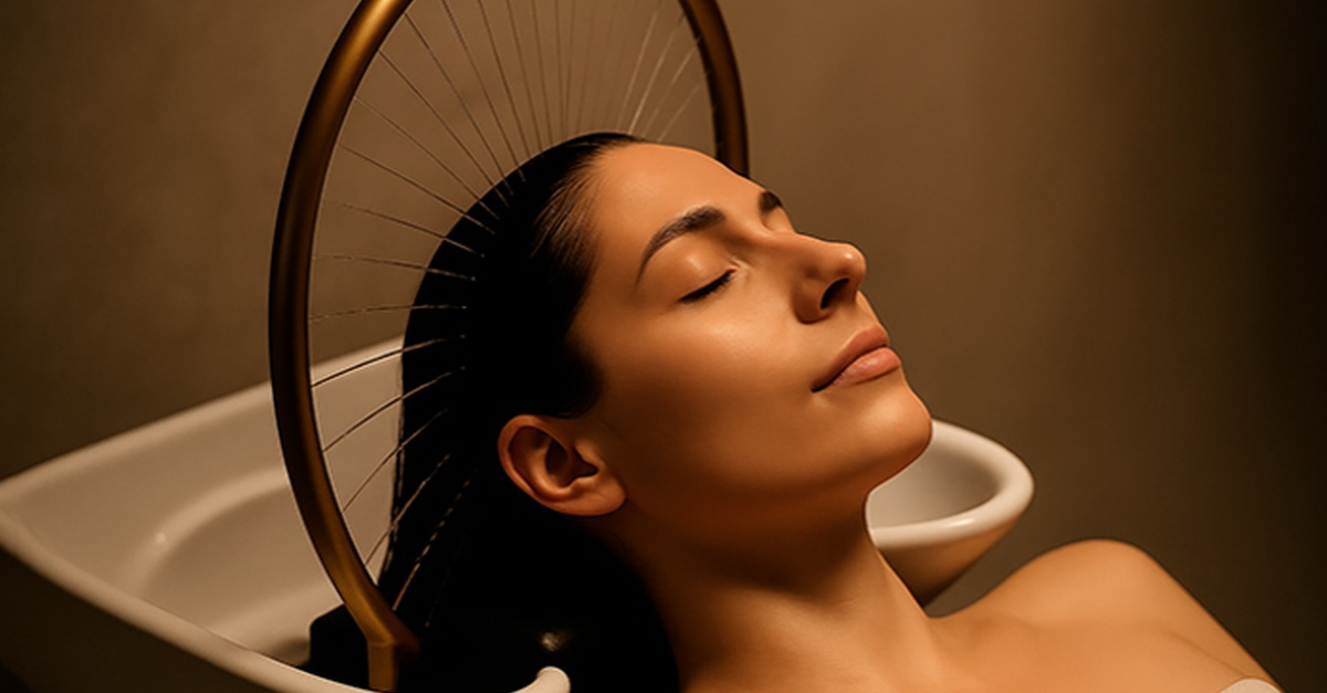 Tratamiento head spa con masaje craneal e hidratación en Madrid