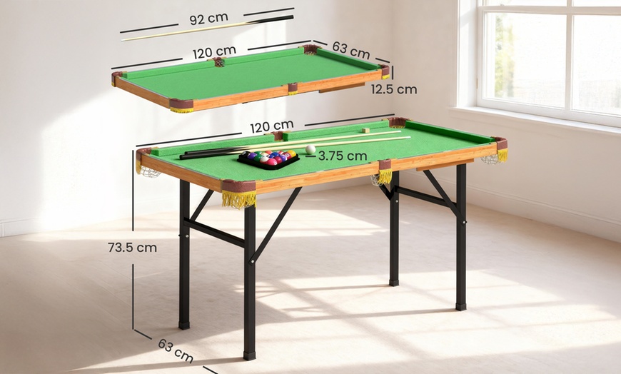Image 6: SPORTNOW 4ft Foldable Pool Table