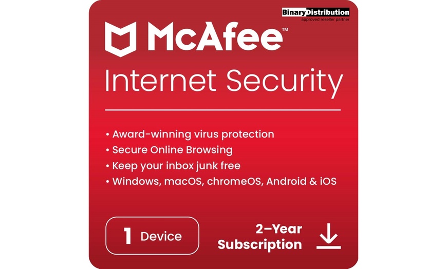 Image 3: 1 of 2-jarig abonnement McAfee Internet Security 2025