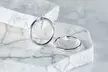 Solid sterling Silver 25mm Classic French Lock Hoops - Second Medium