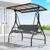 Image 17: Outsunny 3 Seater Garden Swing Seat Bed