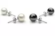 Set of 2 8mm Pearl Stud Earrings - Second Medium