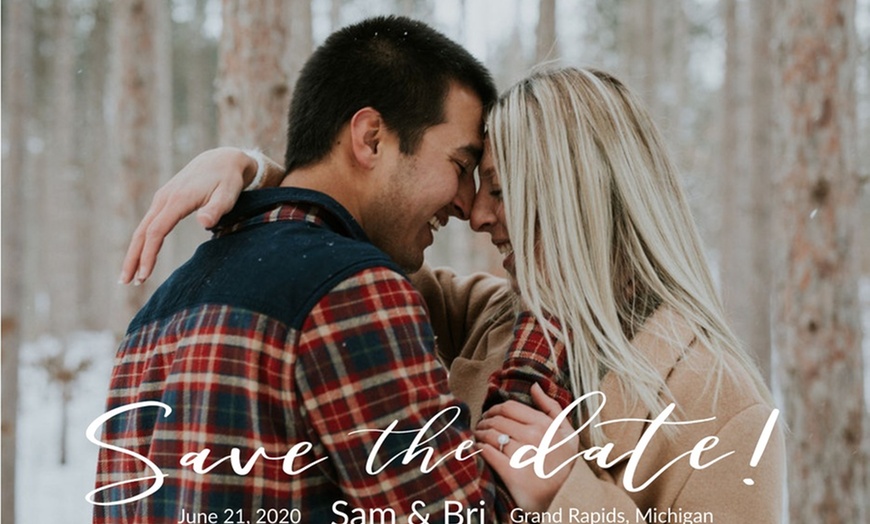 Image 6: Personalized Save the Date Cards, 24–200 (Up to 57% Off)