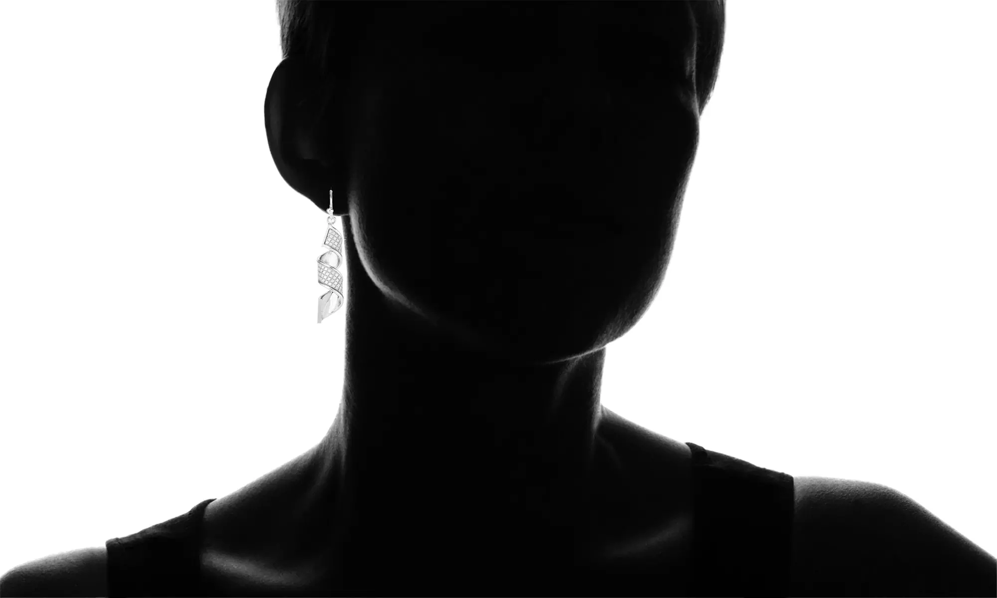 Sterling Silver Spiral Crystal Drop Earrings Made With Crystals From Swarovski