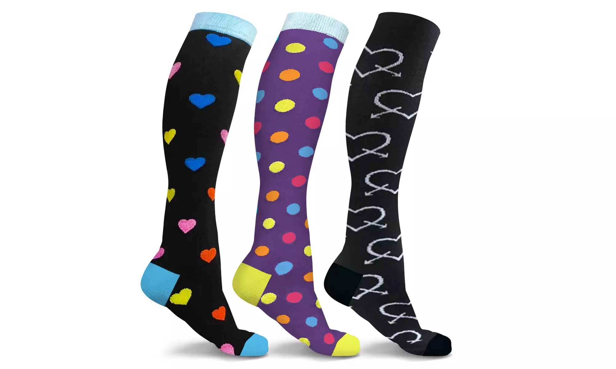 Fun and Expressive Compression Socks (3 Pairs)