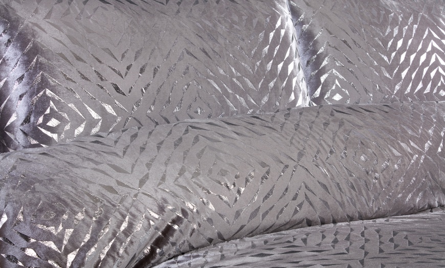 Image 4: Bellagio Gold Foil Embellished Duvet Set