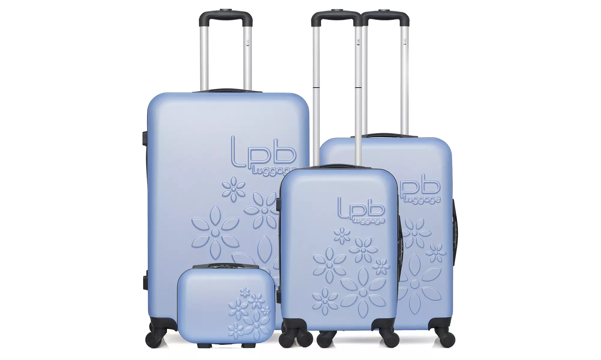 Ensemble de 3 valises emboîtables ELEONOR-C et trousse de toilette