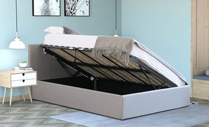 Side-Lifting Ottoman Bed Frame with Optional Mattress