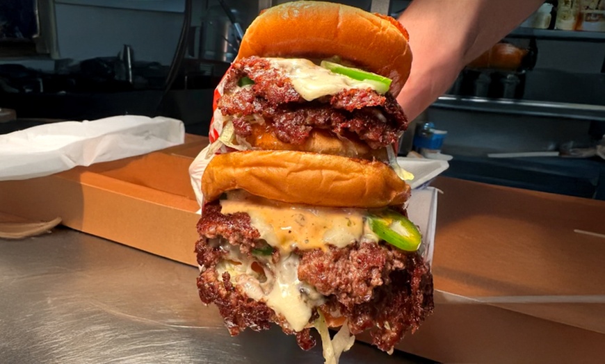 Image 3: Smash Burgers with Drinks in Single, Double, Triple, or 4 Stack Tower