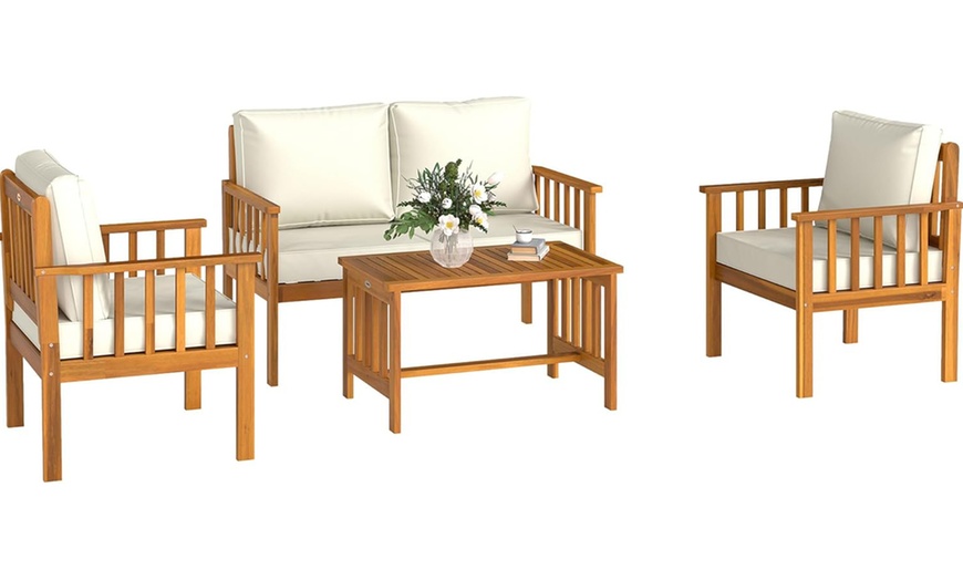 Image 7: Outsunny Four Seater Garden Furniture Set