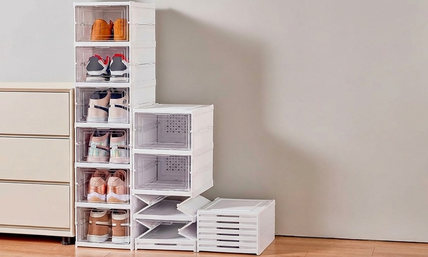 Image 6: Scarpiera impilabile con 6 contenitori