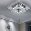 Image 2: Crystal LED Semi-Flush Ceiling Light with Chrome Finish