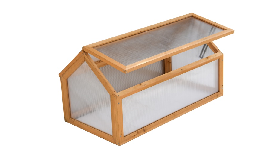 Image 8: Garden Grow Raised Wooden Cold Frame