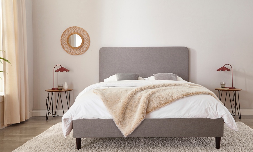 Image 2: Novara Panel Upholstered Beds