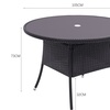 Image 15: Outdoor Garden Rattan Effect Tempered Glass Coffee Table with 6 Styles