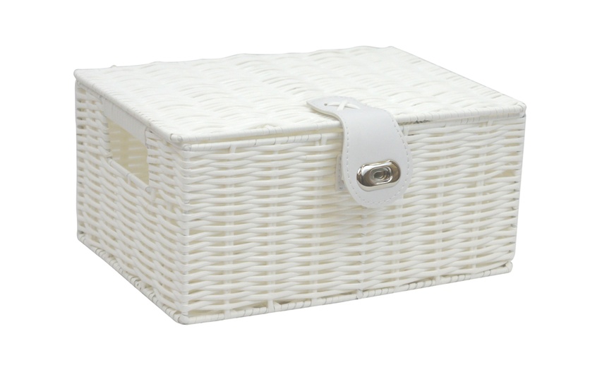 Image 5: Woven Storage Box with Lid