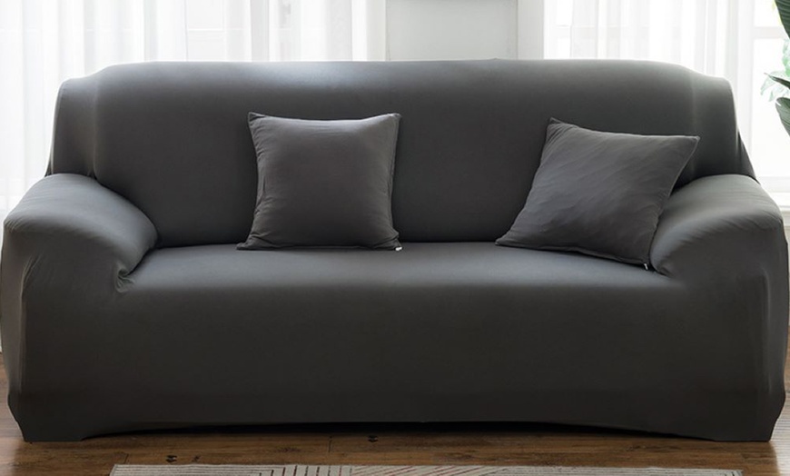 Image 6: Stretchy Protective Sofa Cover