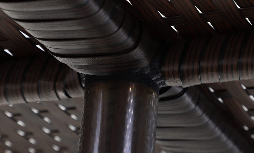 Image 5: Outsunny Rattan-Effect Ice Bucket Table