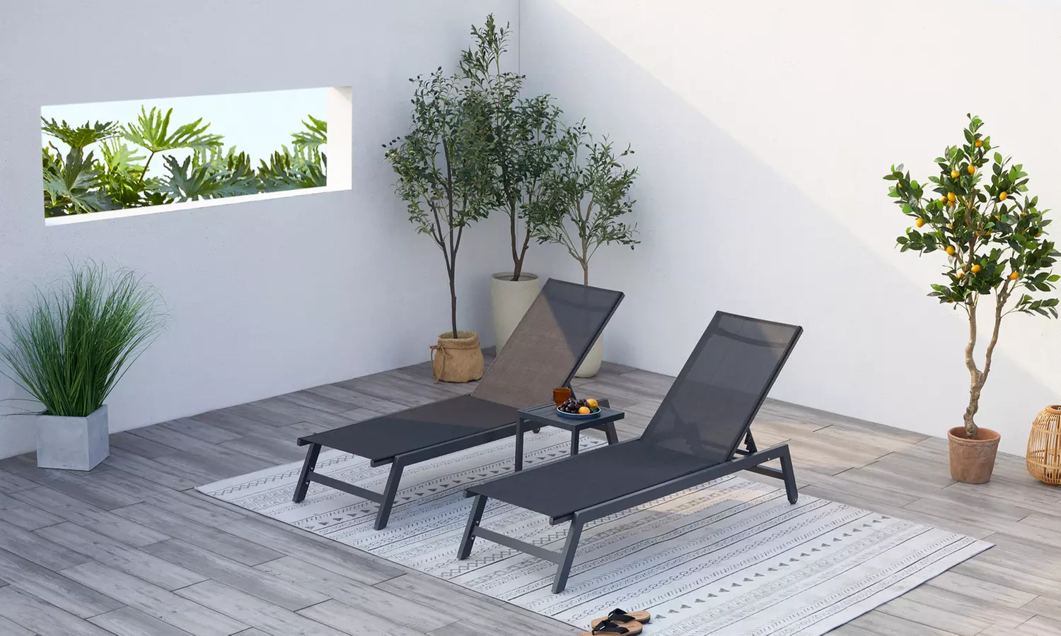 Lot de 2 transats Côté Lounge