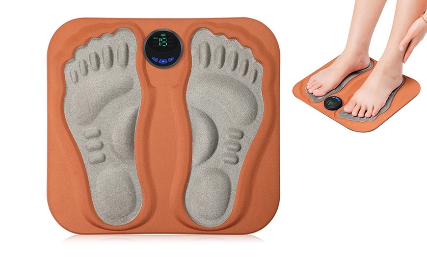 Image 1: Electronic Foot Massager Mat, 3D Comfort Design with LCD Screen
