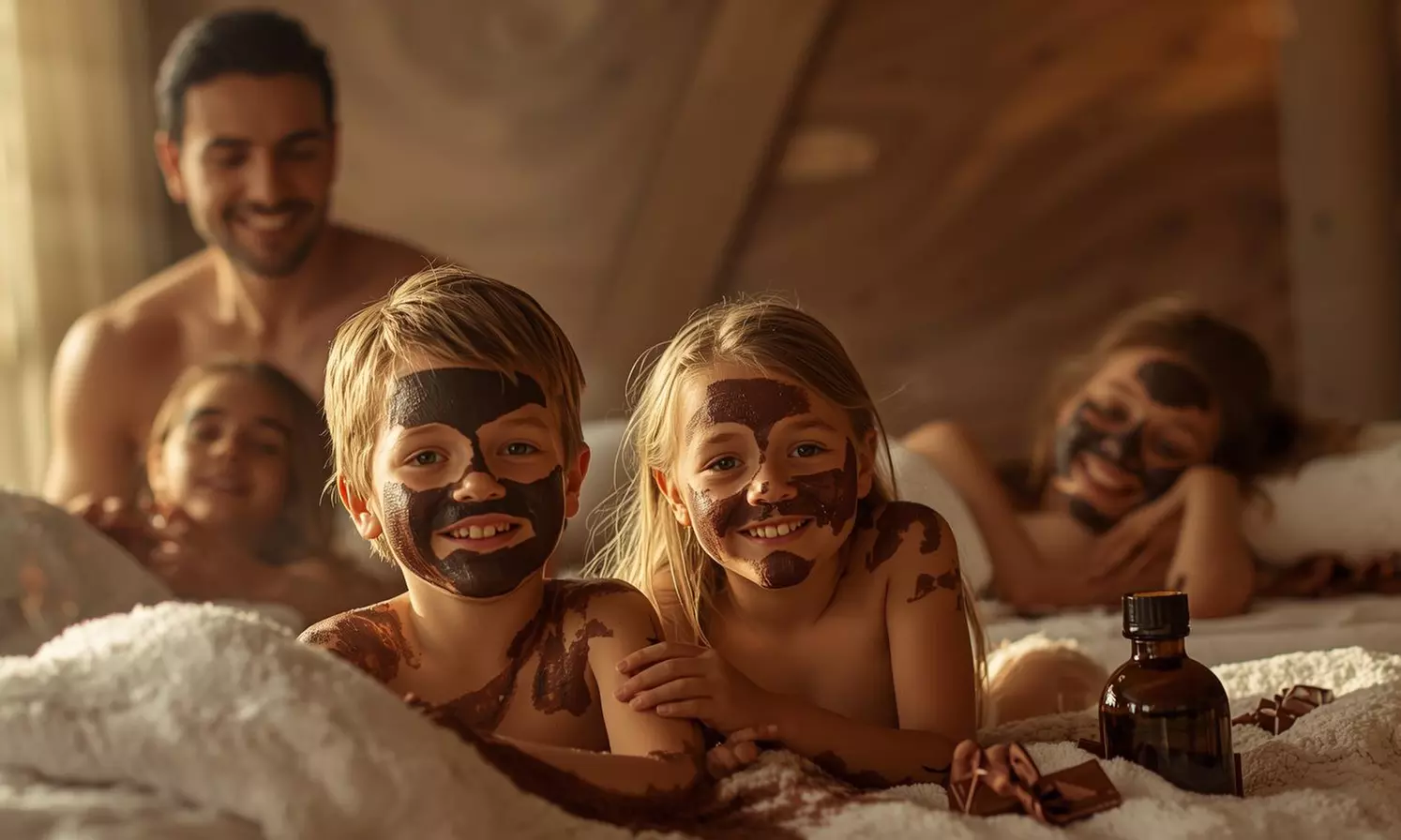 Envoltura de chocolate para 1 o 2 niños y masaje con aceite de chocolate para 1 o 2 adultos hasta un 60% menos - Primary Image