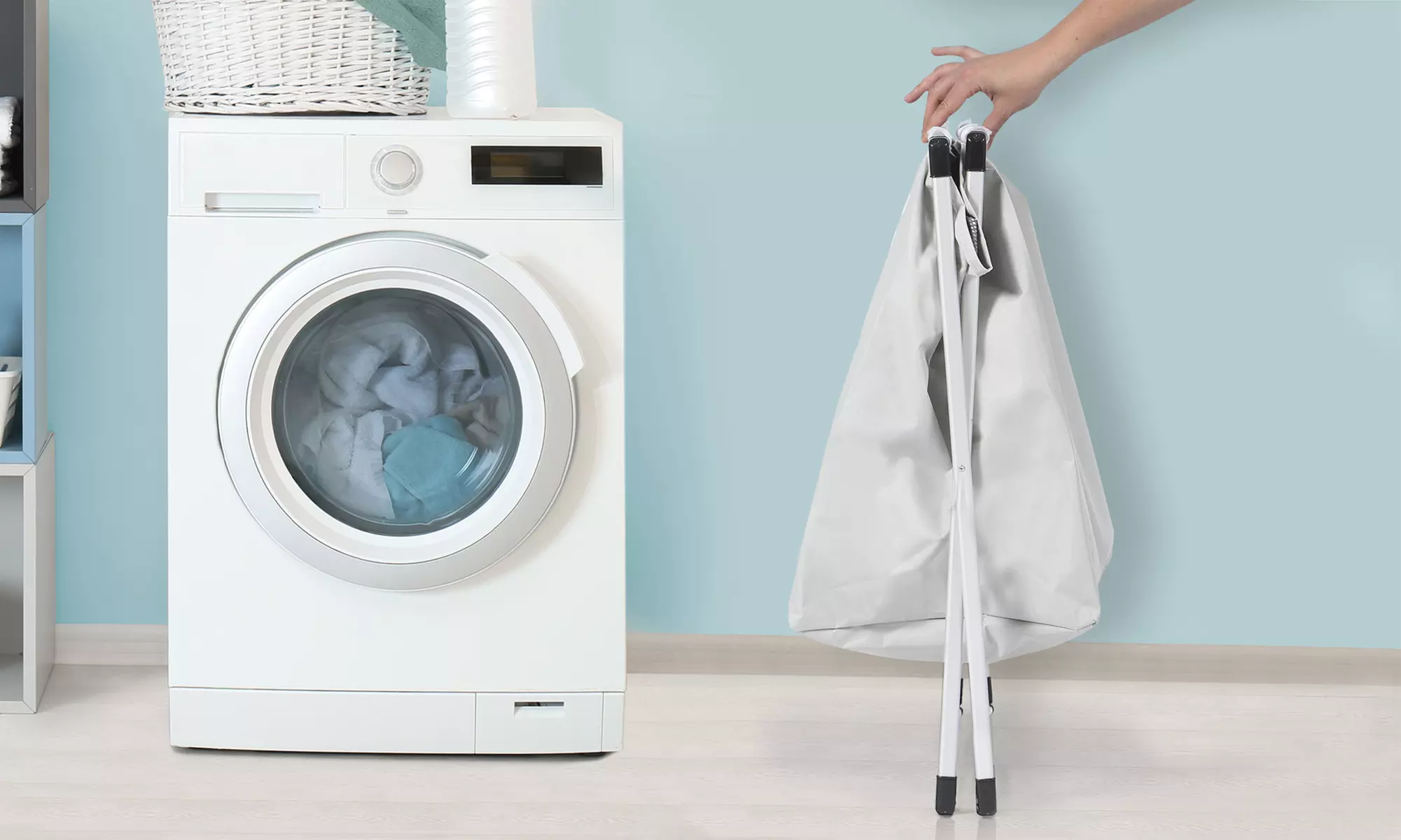 1 ou 2 paniers à linge avec 3 compartiments pour trier le linge - Second Medium