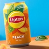 Image 2: Lipton Ice Tea Peach - 24 Pack of 330ml Cans, Low Calorie, No Artificial Sweeteners