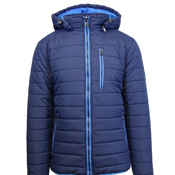 spire by galaxy men's heavyweight puffer jacket with detachable hood