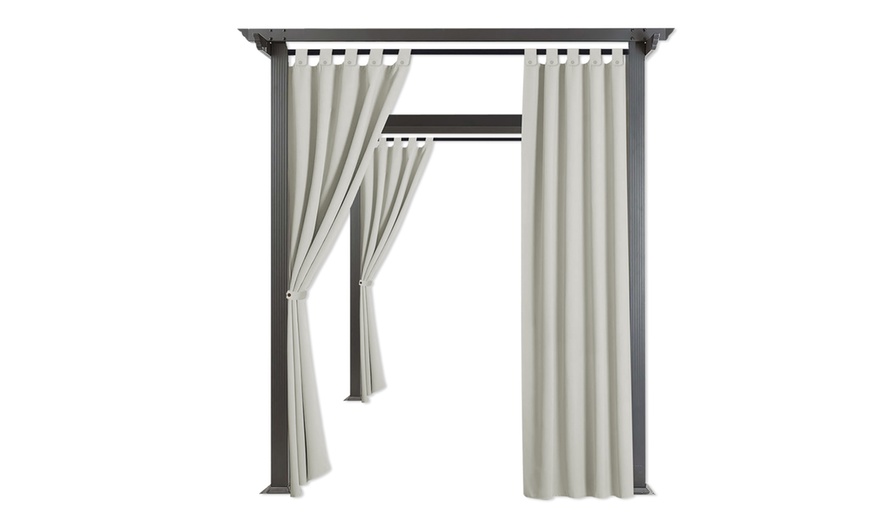 Image 4: Cortina para pérgola resistente a los rayos UV y lavable a máquina