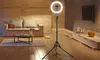 iMounTEK 10" 120-LED Ring Light Stand w/ Adjustable Tripod & Cell Phone Holder