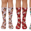 Image 1: One or Two Pairs of Personalised Christmas Face Socks